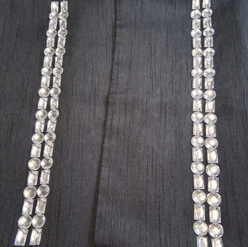 Set of Two Black Table Runners
